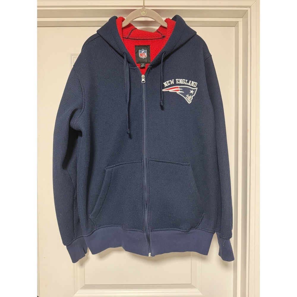 NFL Team Apparel New England Patriots full-zip thermal jacket/hoodie, Men's Med